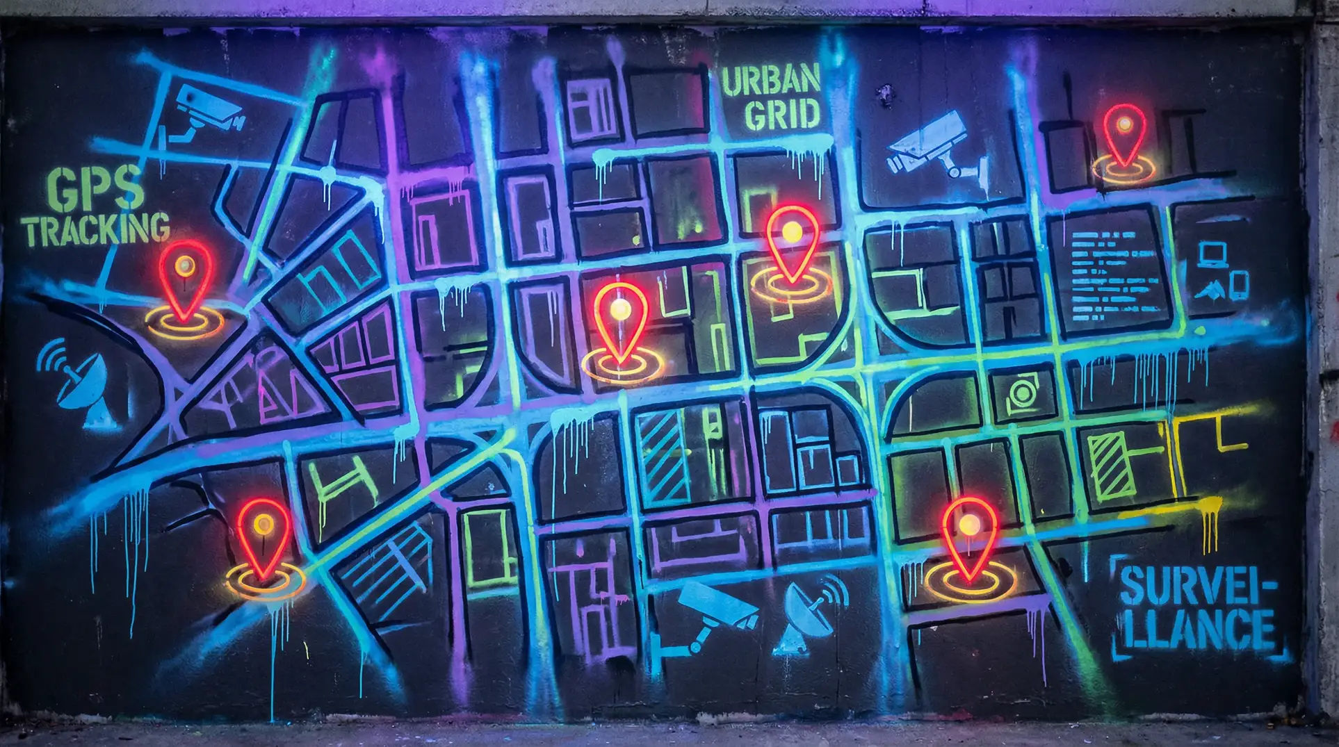 东北一家人全集 狗仔追踪地图 - 城市涂鸦风格
